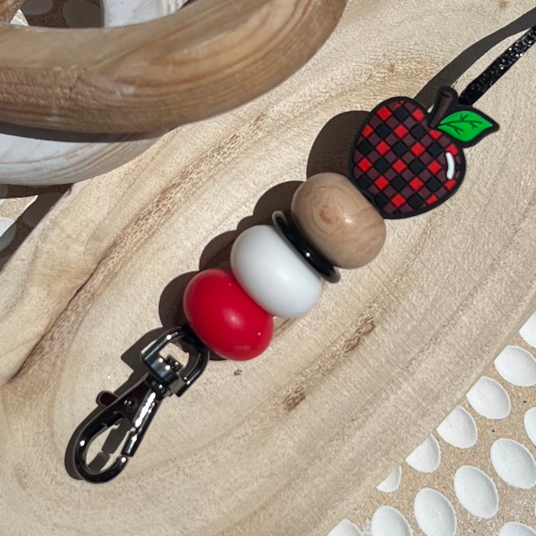 Checkered Apple Lanyard
