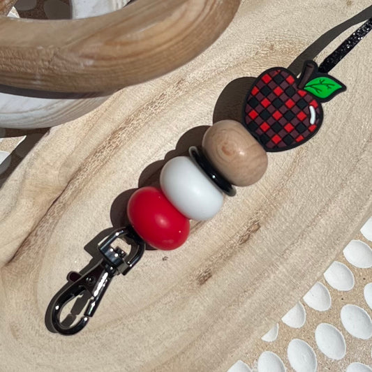 Checkered Apple Lanyard