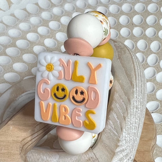 Only Good Vibes Cup Charm