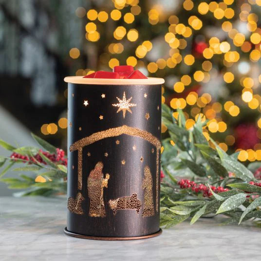 Galvanized Tin Nativity Illumination Warmer