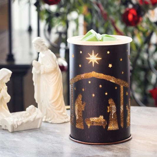 Galvanized Tin Nativity Illumination Warmer