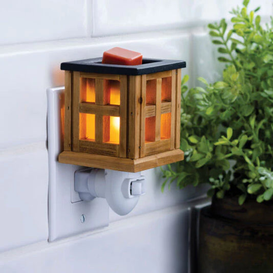 Wood Lantern Pluggable Warmer