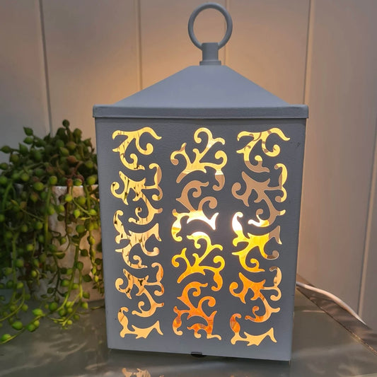 White Cottage Lantern Candle Warmer