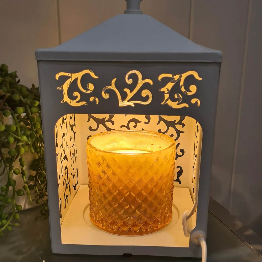 White Cottage Lantern Candle Warmer